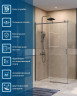 Душевой уголок BelBagno Soft Close-2 120x80 SOFT_CLOSE-2-AH-1-120/80-C-GM