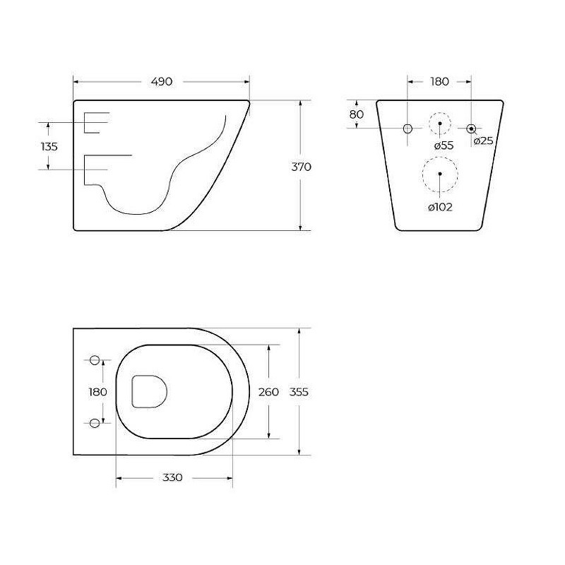 Унитаз BelBagno Sfera-R BB046CHR/BB2111SC подвесной