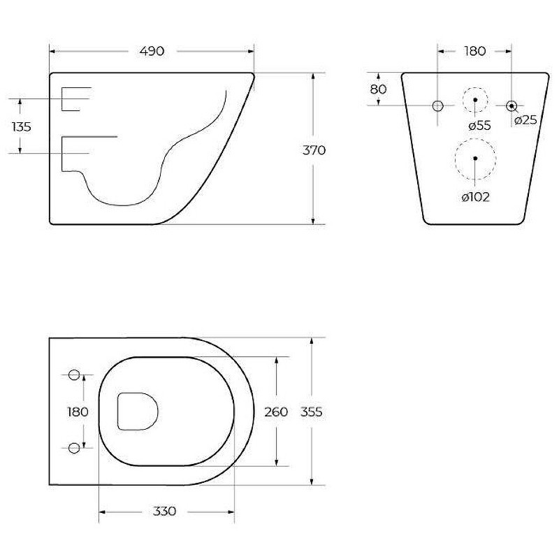 Унитаз BelBagno Sfera-R BB046CHR/BB902SC подвесной