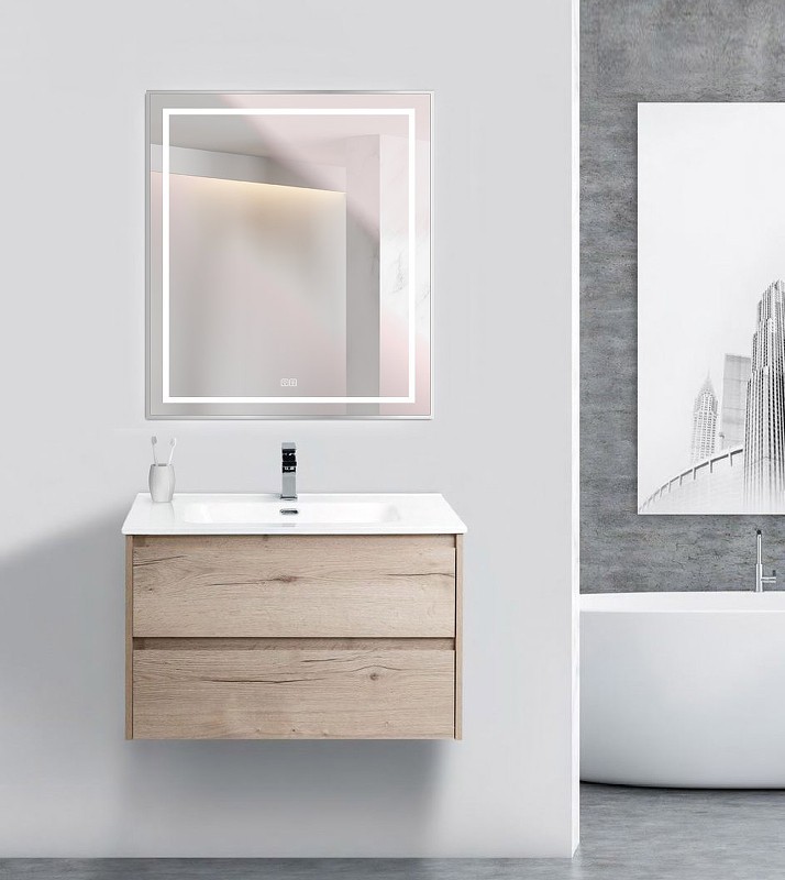 Зеркало BelBagno Kraft 70 SPC-KRAFT-700-800-LED-TCH-WARM с подсветкой