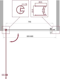 Душевая дверь BelBagno Uno 85 UNO-B-1-85-C-Cr