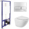 Комплект унитаза BelBagno Amanda BB051CHR+BB051SC с инсталляцией Berges Novum L3 040213