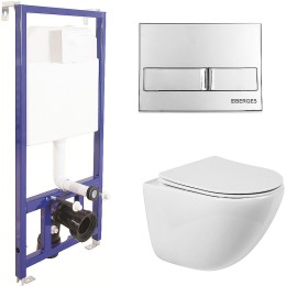 Комплект унитаза BelBagno Amanda BB051CHR+BB051SC с инсталляцией Berges Novum L3 040213
