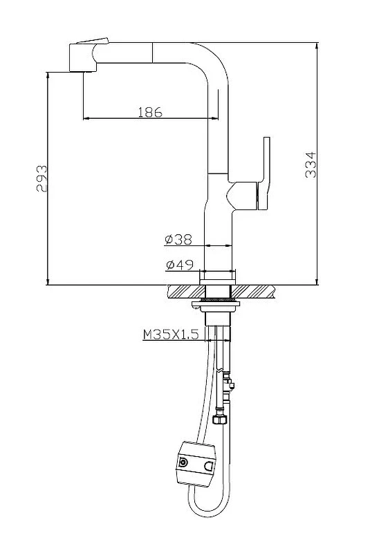 Смеситель для кухни BelBagno BB-LAM60-IN