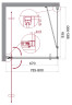 Душевой уголок BelBagno Marmi 80х90 MARMI-AH-1-80/90-C-Cr