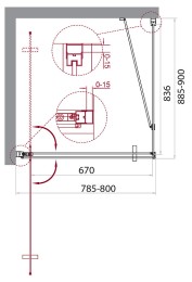 Душевой уголок BelBagno Marmi 80х90 MARMI-AH-1-80/90-C-Cr