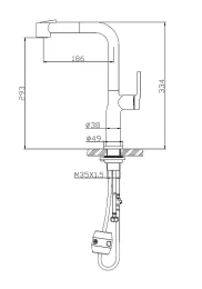 Смеситель для кухни BelBagno BB-LAM60-NERO