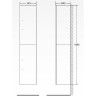 Шкаф пенал BelBagno Aurora 33 R AURORA-1600-2A-SC-PB-P-R подвесной