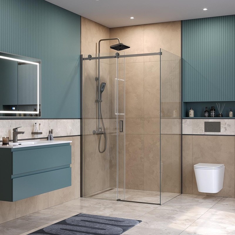 Душевой уголок BelBagno Soft Close-2 130x80 SOFT_CLOSE-2-AH-1-130/80-C-GM