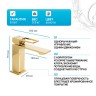 Смеситель для раковины BelBagno Luce LUC-LVM-ORO