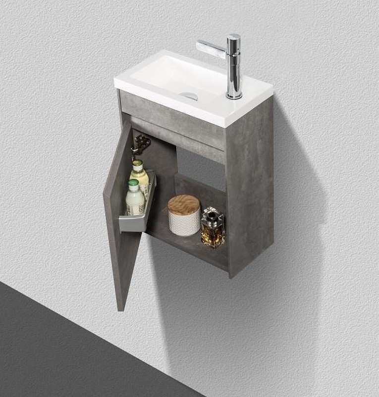 Тумба под раковину BelBagno Pietra Mini 46 L PIETRA MINI-460-1A-SO-SCM-L подвесная