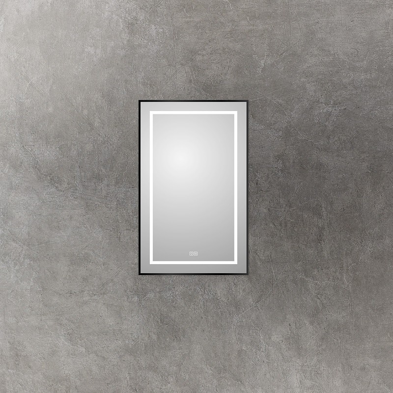 Зеркало BelBagno Kraft 50 SPC-KRAFT-500-800-LED-TCH-WARM-NERO с подсветкой