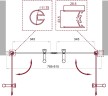 Душевая дверь BelBagno Uno 80 UNO-B-2-80-P-Cr