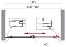 Душевая дверь BelBagno Uno 140 UNO-195-BF-1-140-C-NERO