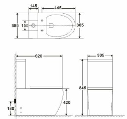 Унитаз-компакт BelBagno Amanda BB051CPR