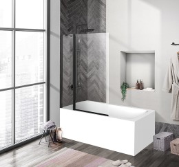 Шторка на ванну BelBagno Uno 100 UNO-V-11-100/150-C-NERO