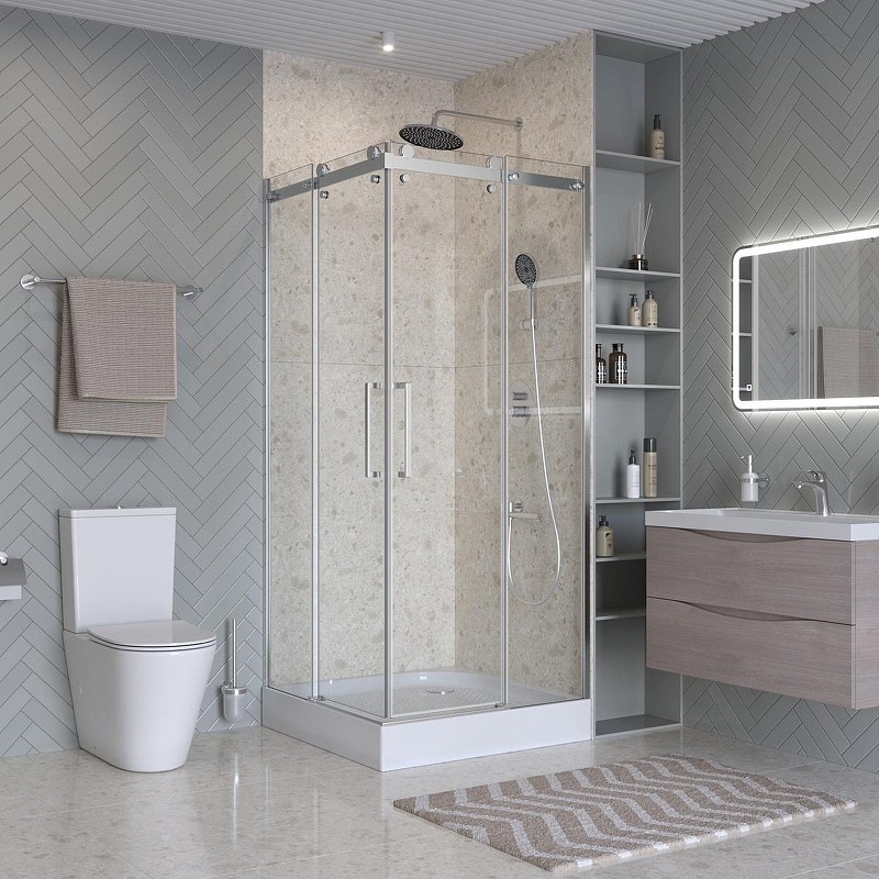 Душевой уголок BelBagno Marino 2 90x90 MARINO-2-A-2-90-C-CR