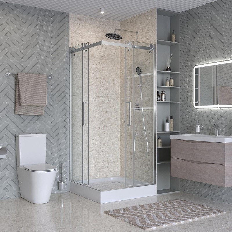 Душевой уголок BelBagno Marino 2 90x90 MARINO-2-A-2-90-C-CR