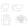 Унитаз BelBagno Lago BB128CH/BB128SC подвесной