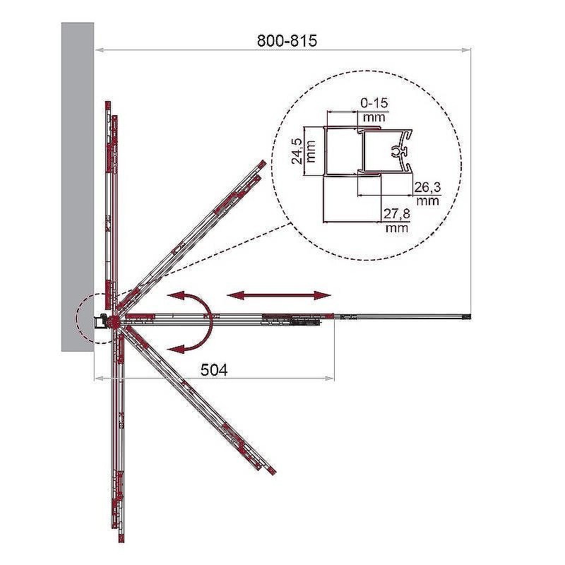 Шторка на ванну BelBagno Luce 80 LUCE-VF-11-80/145-C-Cr