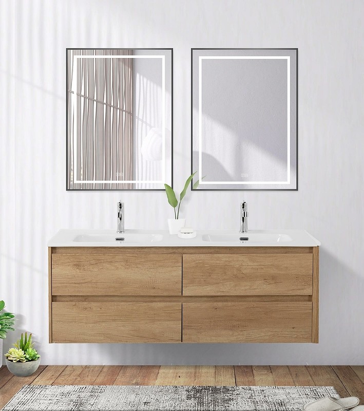 Зеркало BelBagno Kraft 60 SPC-KRAFT-600-800-LED-TCH-WARM-NERO с подсветкой