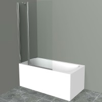 Шторка на ванну BelBagno UNO-V-11-100/150-C-Cr