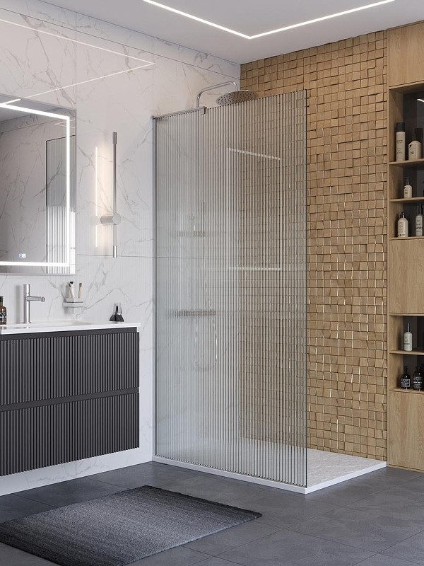 Душевая перегородка BelBagno Uno 100 UNO-L-1-TB-100-FL-Cr