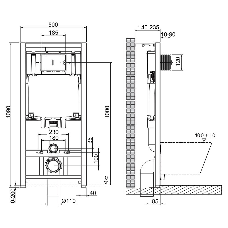 Инсталляция BelBagno BB002-80/BB012-MR-NERO.M