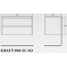 Тумба под раковину BelBagno Kraft 90 KRAFT-900-2C-SO-BO подвесная