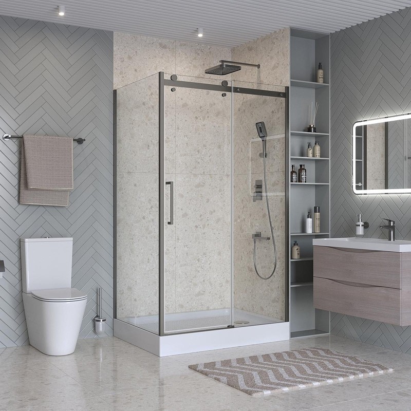 Душевой уголок BelBagno Marino 2 130x100 MARINO-2-AH-1-130/100-C-GM