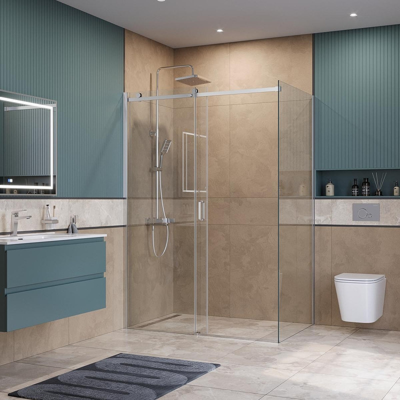 Душевой уголок BelBagno Soft Close-2 140x90 SOFT_CLOSE-2-AH-1-140/90-C-Cr