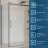 Душевой уголок BelBagno Marino 2 150x100 MARINO-2-AH-1-150/100-C-GM