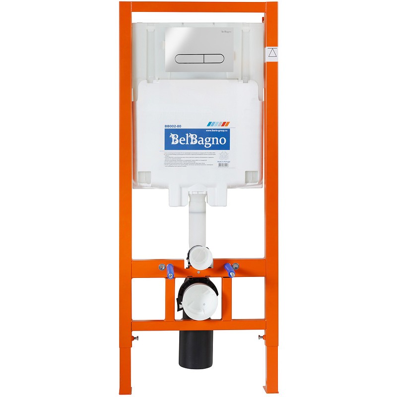 Комплект унитаза с инсталляцией BelBagno Amanda BB051CHR/BB051SC/BB002-80/BB005-PR-CHROME