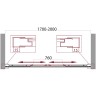 Душевая дверь BelBagno Unique 200 UNIQUE-BF-2-170/200-P-Cr