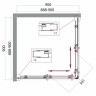 Душевой уголок BelBagno Uno 90х90 UNO-195-A-2-90-CH-CR