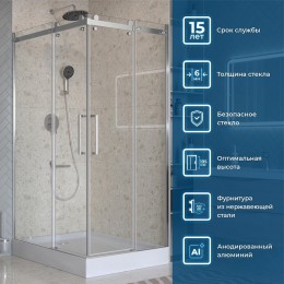 Душевой уголок BelBagno Marino 2 120x90 MARINO-2-AH-2-120/90-C-CR