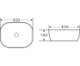 Раковина-чаша BelBagno 50 BB1302-H301