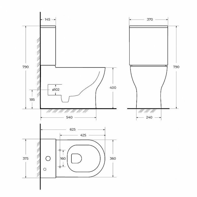 Унитаз-компакт BelBagno Energia BB8134CPR/SC