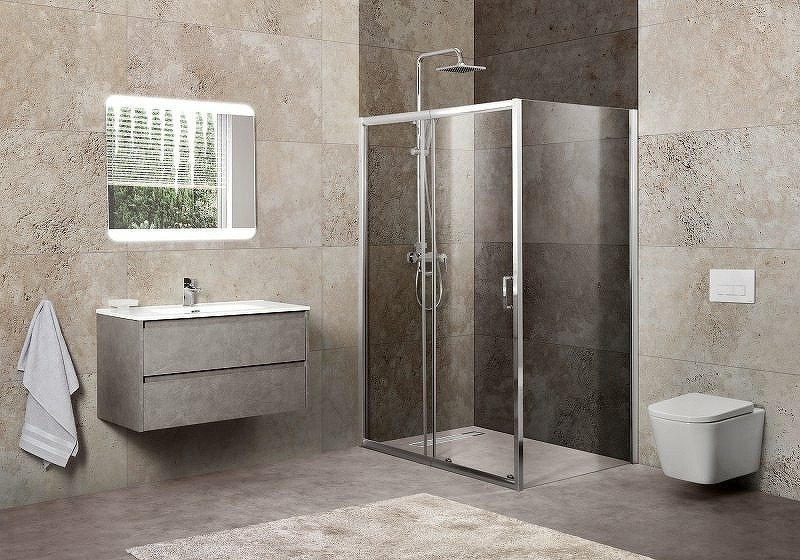 Душевой уголок BelBagno Unique 135х80 UNIQUE-AH-1-120/135-80-C-Cr