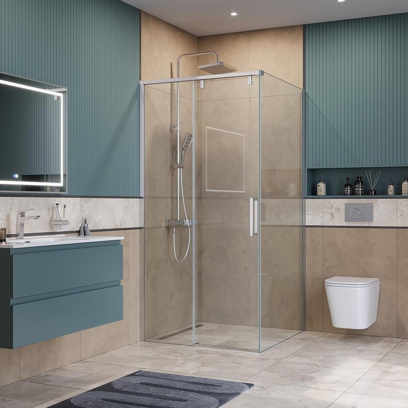 Душевой уголок BelBagno Soft Close-1 100x100 SOFT_CLOSE-1-A-1-100-C-Cr