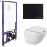 Комплект унитаза BelBagno Amanda BB051CHR+BB051SC с инсталляцией Berges Novum D5 040235