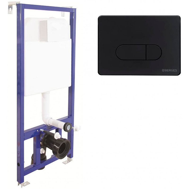 Комплект унитаза BelBagno Amanda BB051CHR+BB051SC с инсталляцией Berges Novum D5 040235