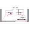 Душевая дверь BelBagno Unique 115 UNIQUE-BF-1-100/115-P-Cr