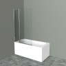 Шторка на ванну BelBagno UNO-V-11-90/150-C-Cr