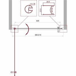 Душевая дверь BelBagno Uno 60 UNO-B-1-60-CH-Cr