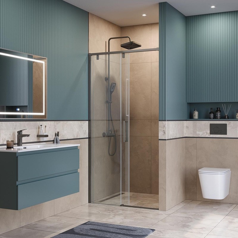 Душевая дверь BelBagno Soft Close-1 100 SOFT_CLOSE-1-BF-1-100-C-GM