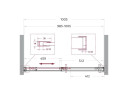Душевая дверь BelBagno Soft Close-1 100 SOFT_CLOSE-1-BF-1-100-C-GM