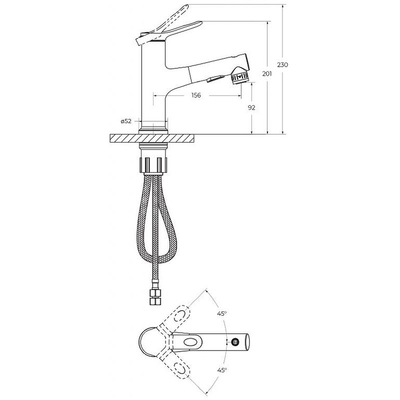 Смеситель для раковины BelBagno BB-LVMD-CRM-W0
