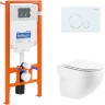 Комплект унитаза с инсталляцией BelBagno Onda BB066CHR/BB870SC/BB002-80/BB014-SR-BIANCO