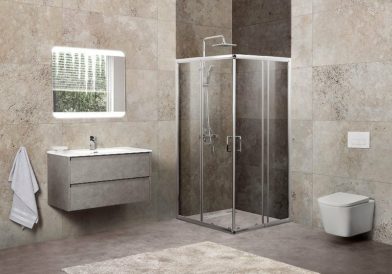 Душевой уголок BelBagno Unique 100х100 UNIQUE-A-2-85/100-C-Cr